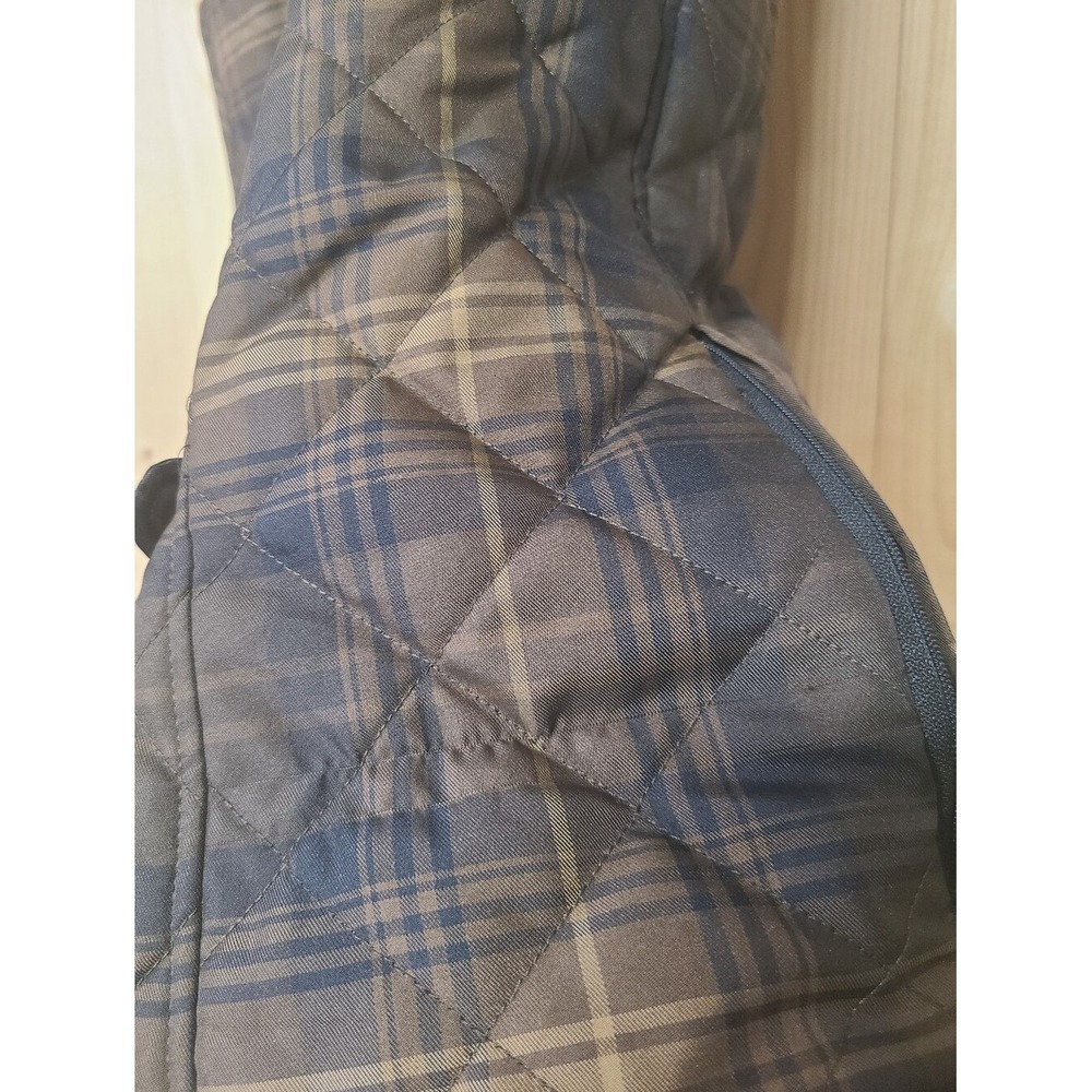 Lauren Ralph Lauren Quilted Vest Women XL Brown Plaid Corduroy Trim - Picture 4 of 8